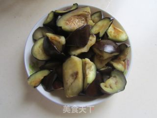 豆瓣茄子炒油条的做法步骤：4