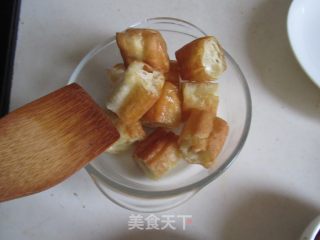 豆瓣茄子炒油条的做法步骤：5