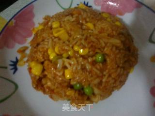 韩式泡菜风味——泡菜炒饭的做法步骤：4