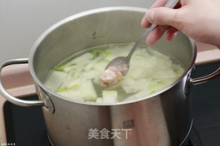 清热祛暑润肺生津喷香可口的美味汤汁—冬瓜丸子汤的做法步骤：14