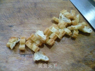 油条炒带豆的做法步骤：4