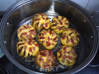 南瓜花篮豆沙卷的做法步骤：16