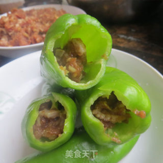 青椒裹肉丸的做法步骤：3