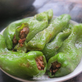 青椒裹肉丸的做法步骤：5