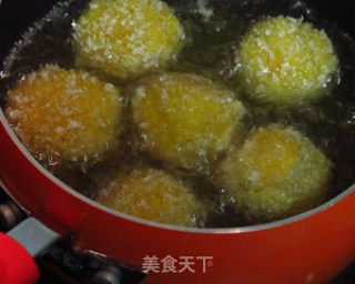 炸芝士荔枝球的做法步骤：7