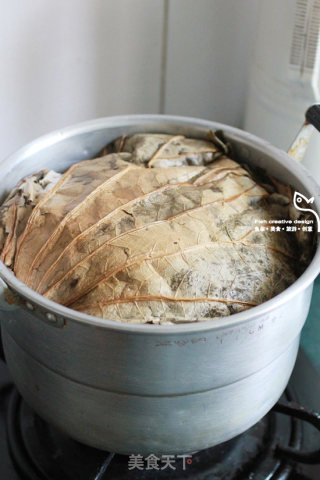 夏日特供——红菜头荷叶饭的做法步骤：10