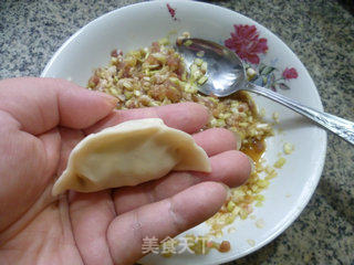 韭菜芽猪肉馅锅贴的做法步骤：11