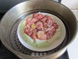 冬瓜蒸鸡的做法步骤：6