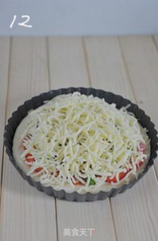 厚底鲜虾培根披萨的做法步骤：12