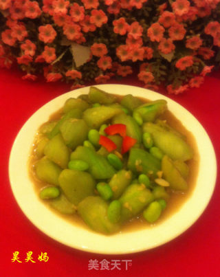毛豆烧丝瓜的做法步骤：8