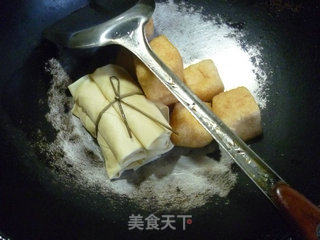 木耳菜油豆腐面结汤的做法步骤：4