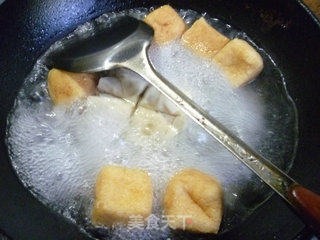 木耳菜油豆腐面结汤的做法步骤：5