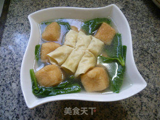 木耳菜油豆腐面结汤的做法步骤：10