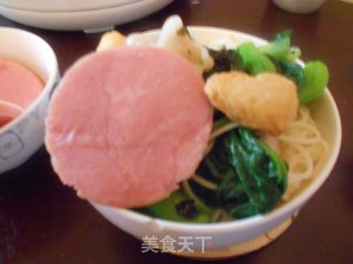 鱼丸火腿馄饨面的做法步骤：11