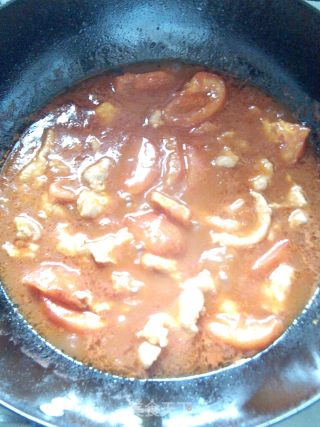【孕妈夏日开胃菜】——————番茄烩肉片的做法步骤：8