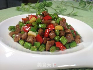 四季豆炒猪舌的做法步骤：6