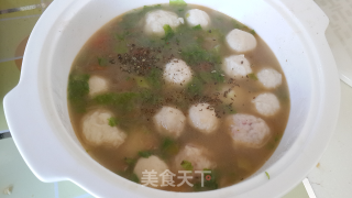 碧绿鱼丸汤的做法步骤：7
