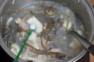 海带豆腐羊排汤的做法步骤：6