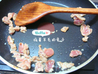 【羊毛兔出品。】葱香猪肉火腿烩挂面的做法步骤：8