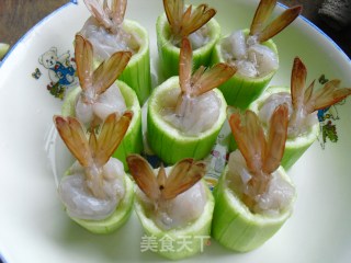 蒜蓉丝瓜鲜虾盅的做法步骤：5