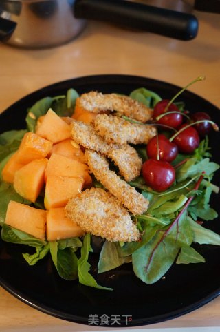 蜜瓜椰丝鸡肉沙拉的做法步骤：6