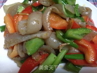 小炒猪皮的做法步骤：3