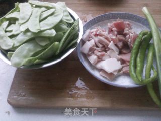 梅豆炒肉片的做法步骤：1