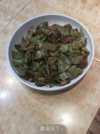 梅豆炒肉片的做法步骤：8