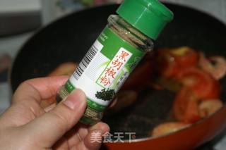 鲜虾蕃茄烩米粉的做法步骤：4
