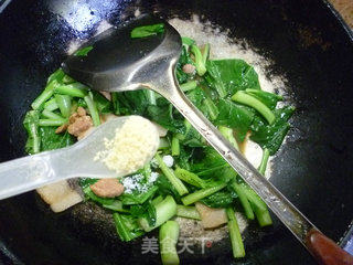 五花肉炒广东菜心的做法步骤：10