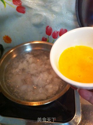 蛋花雪蛤油的做法步骤：4
