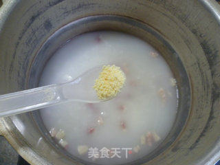 咸肉蛋花大米粥的做法步骤：10