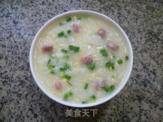 咸肉蛋花大米粥的做法步骤：13