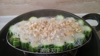 粉丝蒜蓉蒸丝瓜的做法步骤：4