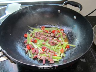 肉丁莴笋丝的做法步骤：4