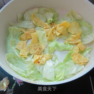 圆白菜炒蛋的做法步骤：4