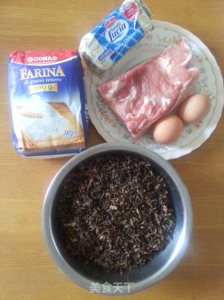 千层菜干肉麦饼的做法步骤：1
