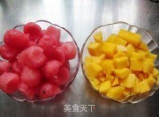 芒果西瓜西米露的做法步骤：1