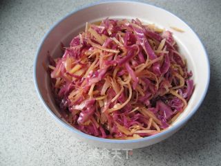 炝紫甘蓝土豆丝的做法步骤：9