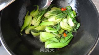 肉丝浇青菜的做法步骤：3