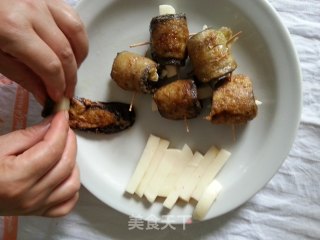 茄子夹甜美奶酪的做法步骤：11