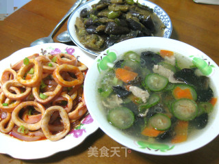丝瓜木耳汤的做法步骤：4