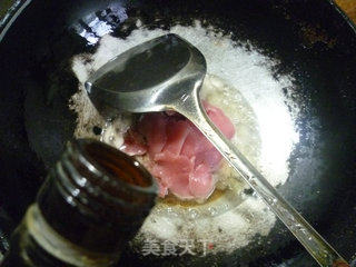 里脊肉炒红苋菜的做法步骤：6