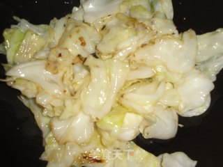 少油烟少油速炒包菜的做法步骤：5