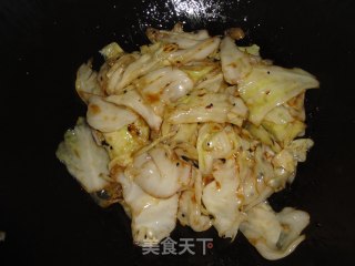 少油烟少油速炒包菜的做法步骤：6