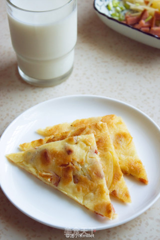 土豆烤肠煎饼的做法步骤：5