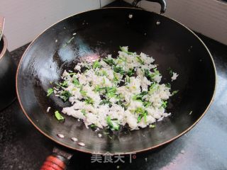 青菜炒饭的做法步骤：8