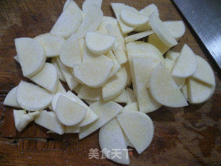 毛豆里脊肉炒茭白的做法步骤：5
