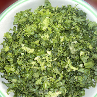 蒸拌白菜叶的做法步骤：5