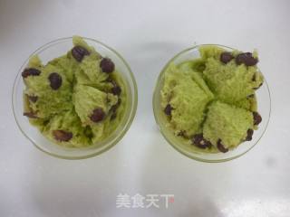日式抹茶蜜豆米粉糕的做法步骤：5